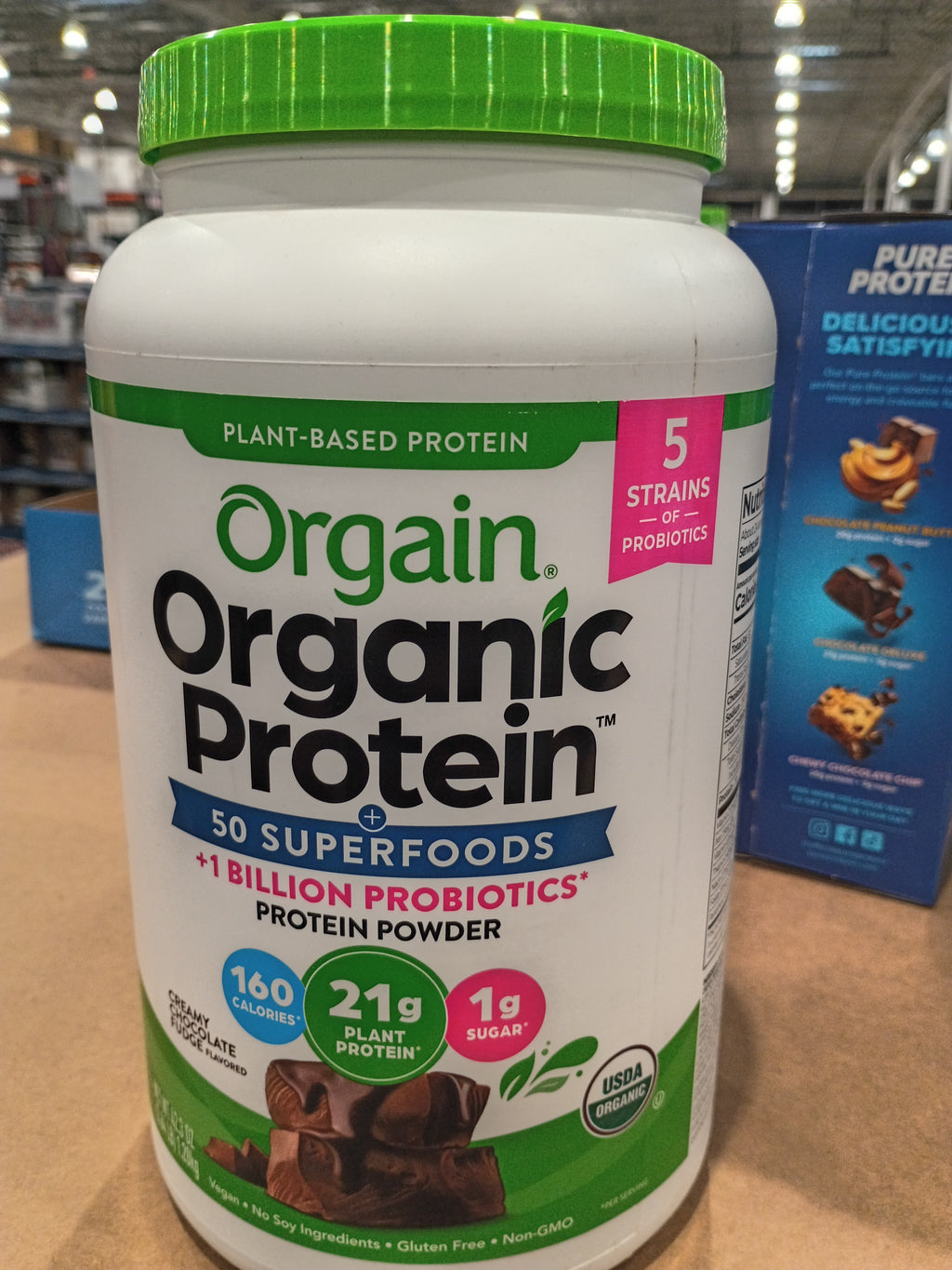 Orgain Organic Plant-Based Protein Powder – 21g Protein, 50 Superfoods