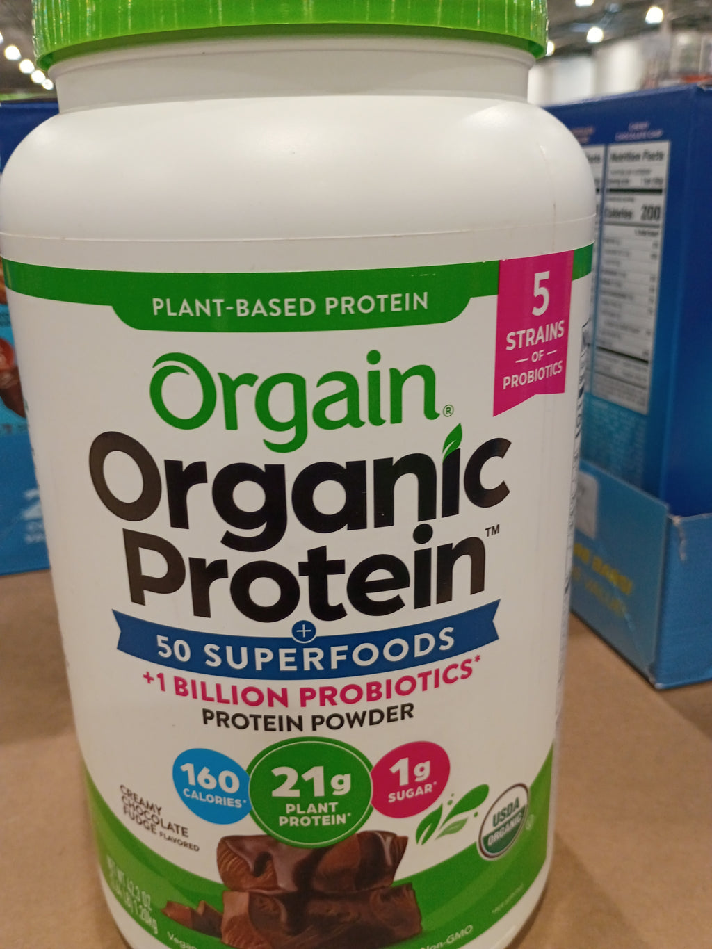 Orgain Organic Plant-Based Protein Powder – 21g Protein, 50 Superfoods